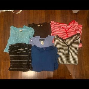 Lot of 7 women’s long sleeves tops. Size medium